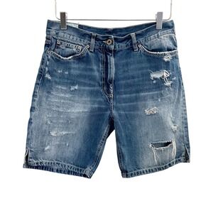 Dondup Women's Destroyed Denim Italian Jean Shorts‎ DP 230 Size 27
